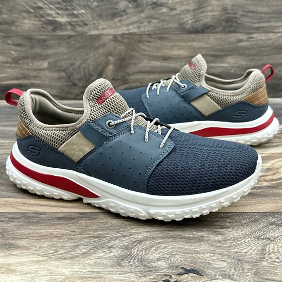 Skechers Relaxed Fit Solvano Caspian Navy Comfort Sneakers Athletic Shoes 11 45 - Picture 7 of 13